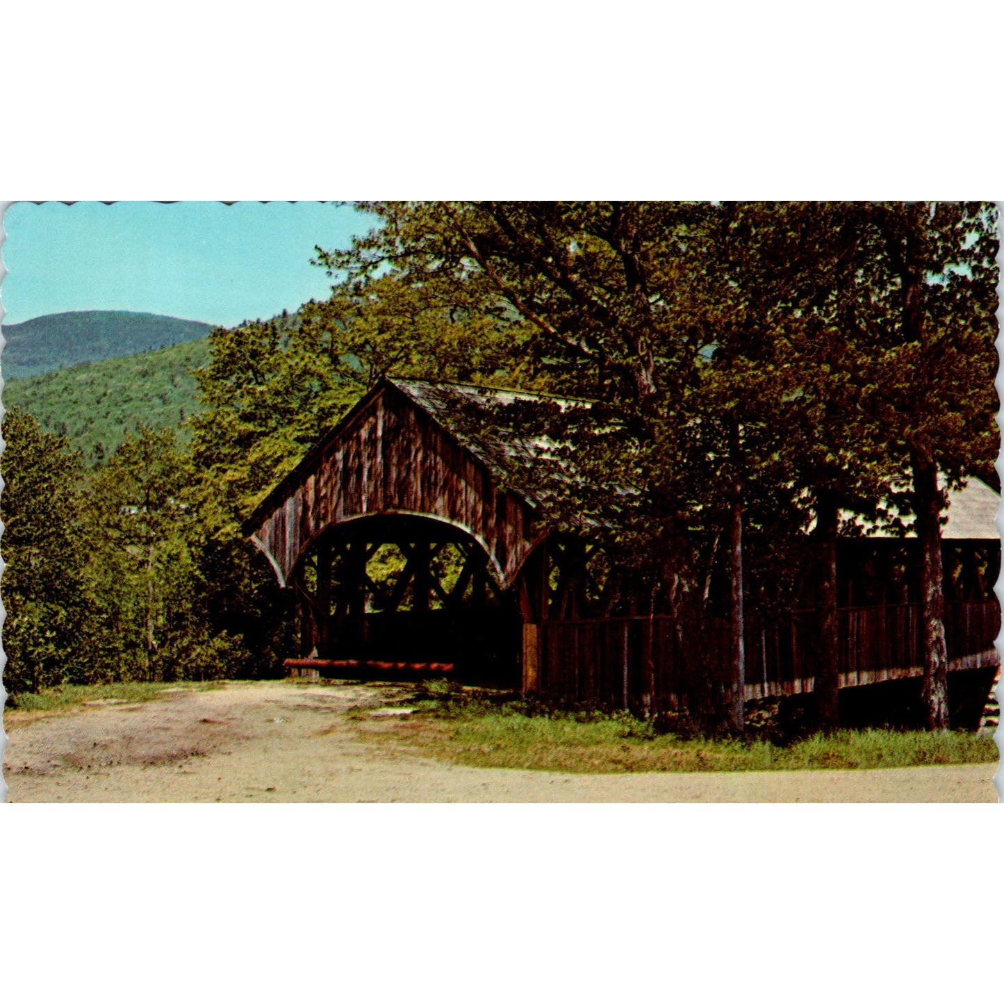 Sunday River Bridge North Bethel Maine Covered Bridge Postcard PC5