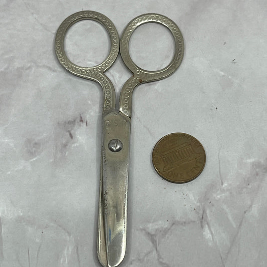 Vintage 4" Pressed Metal School Safety Scissors Made in USA SC1