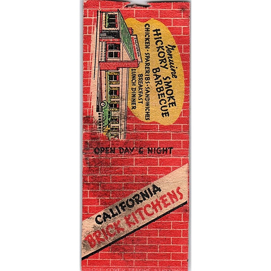 California Brick Kitchens Evanston IL Vintage Matchbook Cover SC7-Y6