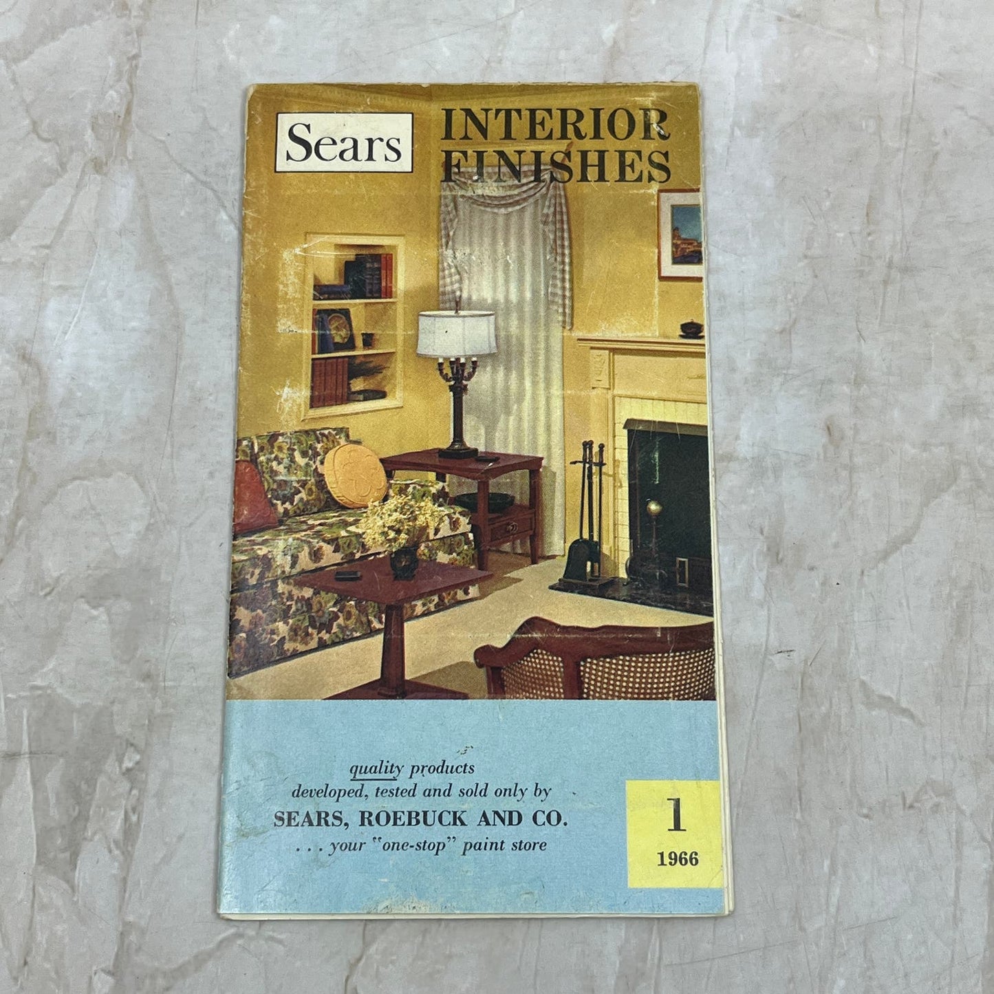 1966 Sears Interior Finishes Paint Swatches Brochure AE3