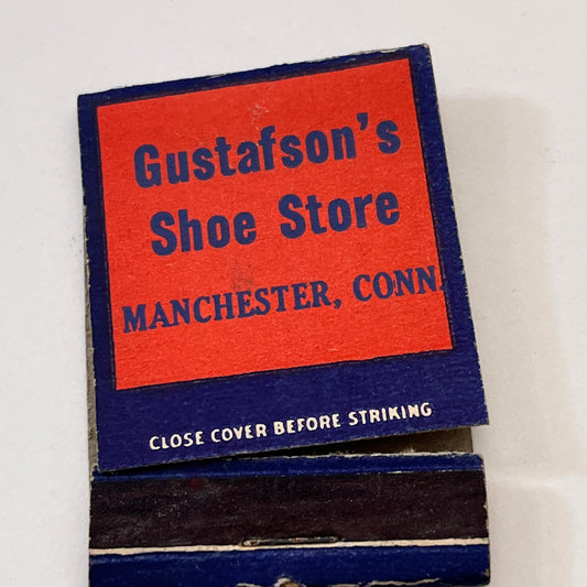 Gustafson's Shoe Store Manchester CT Roblee Shoes Matchbook Cover TB8-MB3-4