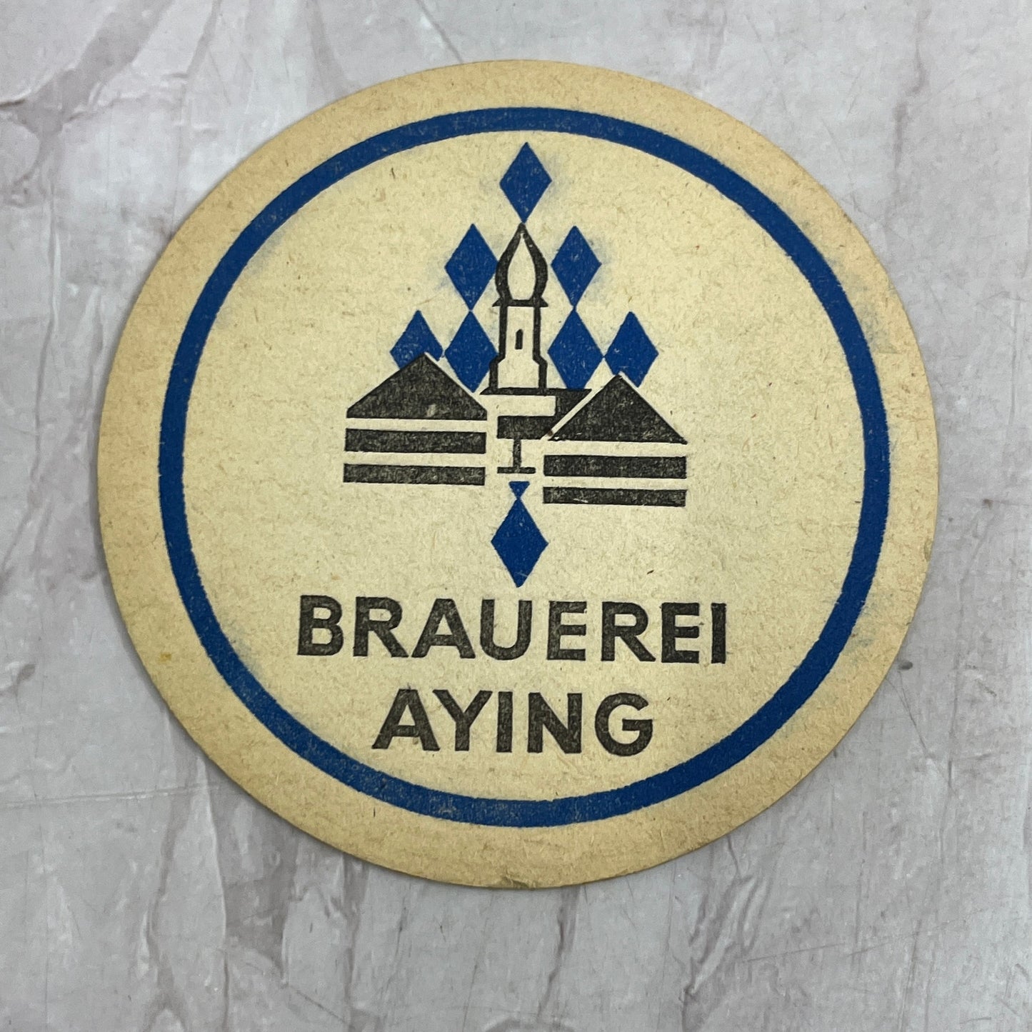 Vintage Brauerei Aying München Beer Coaster Map TJ5-CO1