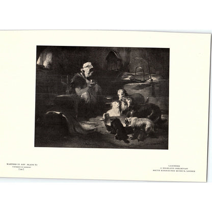 A Highland Breakfast - Landseer - 1904 Litho Art Print AF5-2