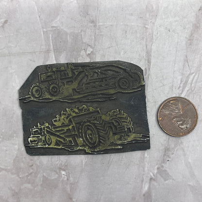 Retro Tractors Farm Equipment Vintage Letterpress Printers Block Plate SF5-S