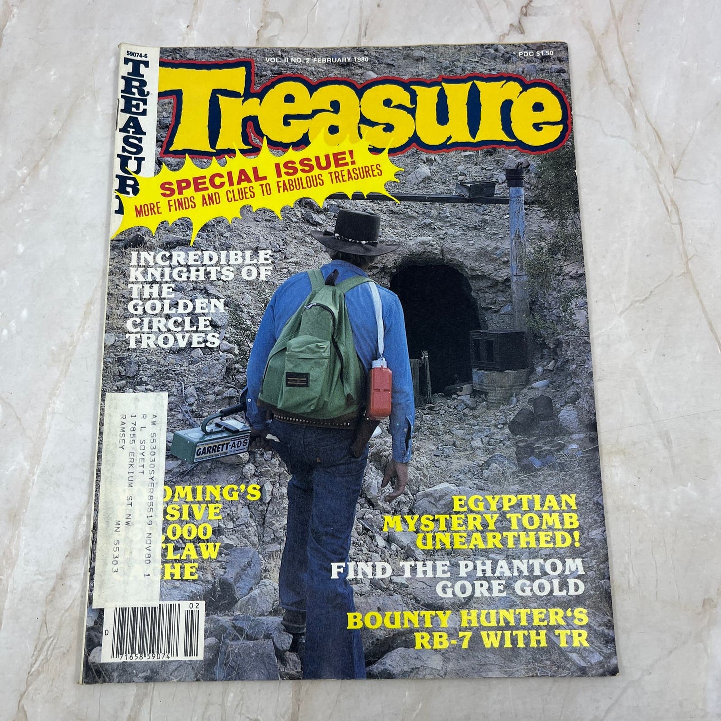 1980 Feb - Treasure Magazine - Treasure Hunting Metal Detecting Gold Coins M10
