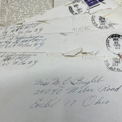 1945 WWII Letters Lot- Randy Steffenhagen Mediterranean Allied Air Forces TJ5-E1