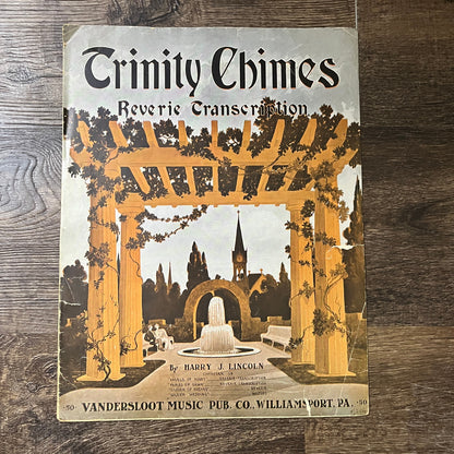 Trinity Chimes Reverie Transcription Harry J Lincoln 1911 Sheet Music V13