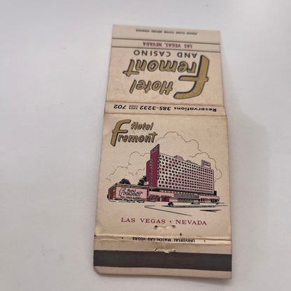 Hotel Fremont and Casino Las Vegas NV Vintage Matchbook Cover TB8-MB-14