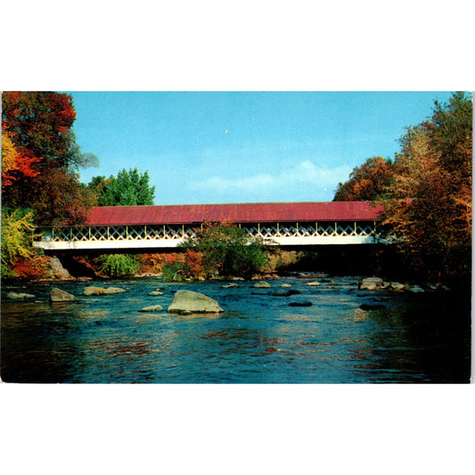 Ashuelot River Bridge New Hampshire Vintage Covered Bridge Postcard PC16