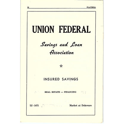 Union Federal Savings and Loan Indianapolis IN 1947 Ad AF6-21