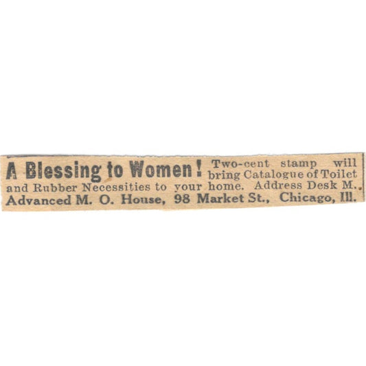 Advanced M.O. House Chicago IL 1910 Magazine Ad AF1-SS9