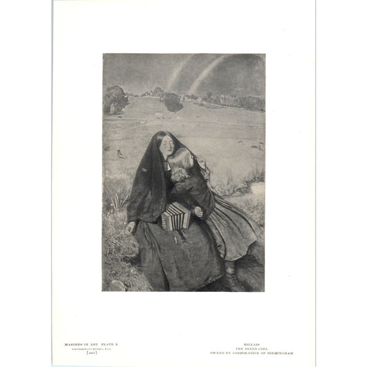 The Blind Girl - Millais 1908 Victorian Art Print AB8-MA10