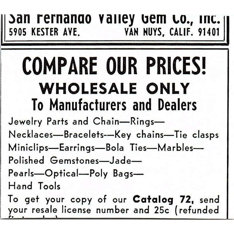 Koons Rock & Gift Shop Findlay Ohio 1972 Ad AF8-M2