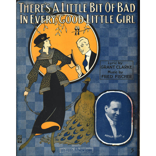 There's A Little Bit of Bad in Every Good Little Girl 1916 Sheet Music V1-1