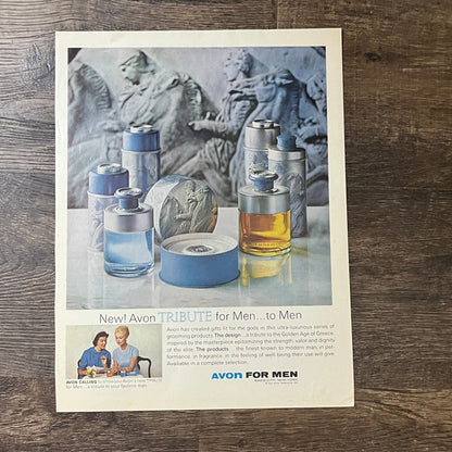 1963 Avon For Men Radio City NY Vintage Magazine Ad 10x13 V8