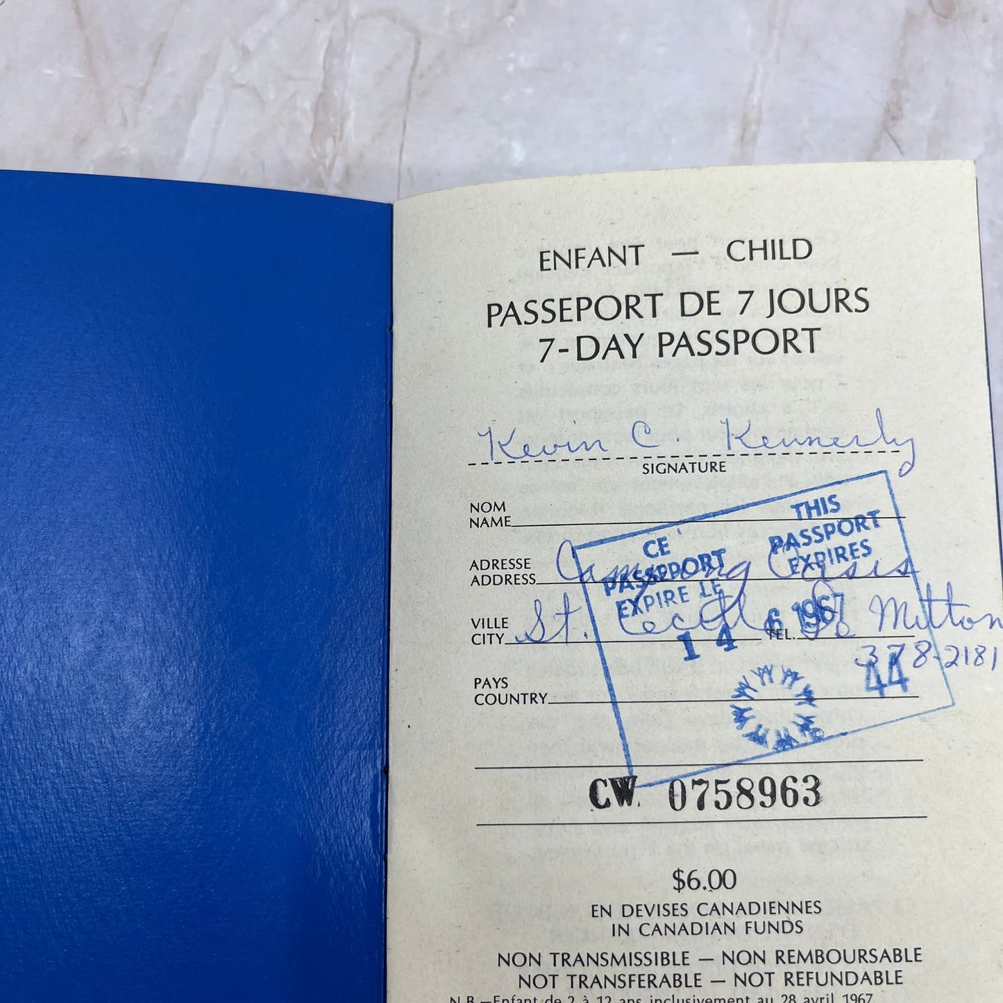 Expo 67 Montreal Adult Season Passport 1967 With Stamps TF5-L3