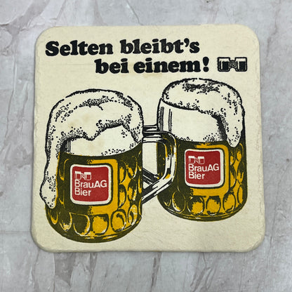 Vintage Brau AG Bier Selten Bleibt's Bei Einem German Beer Coaster TJ5-CO1
