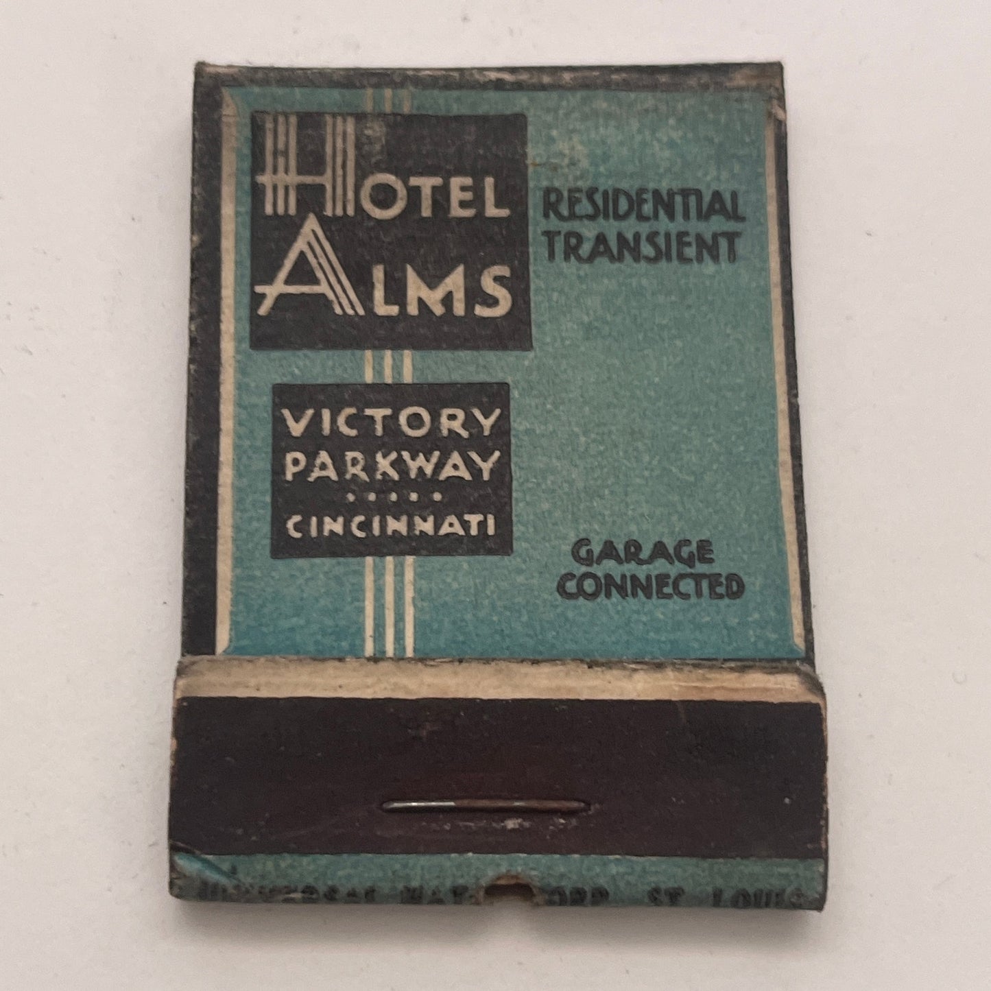 Hotel Alms Victory Parkway Cincinnati Vintage Matchbook Cover TB8-MB2-7