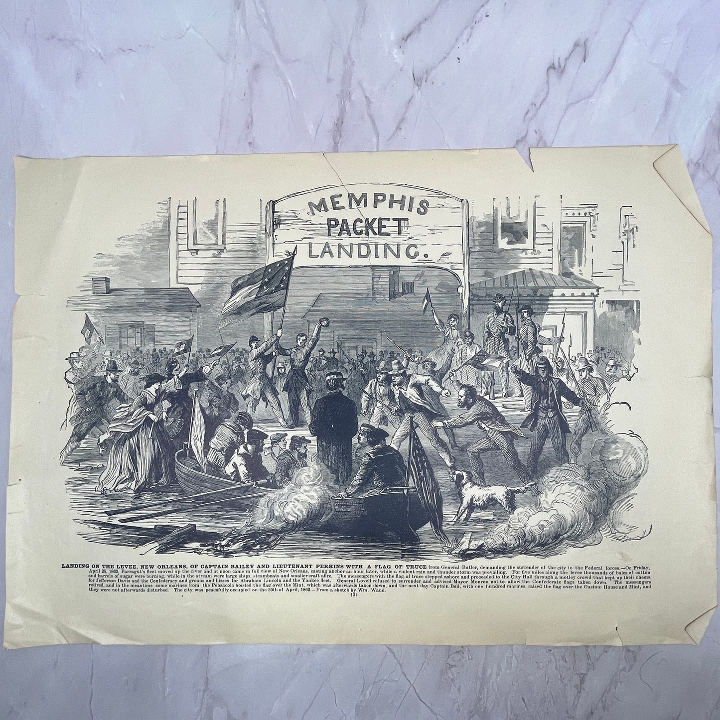 1st South Carolina Colored Volunteers, Landing on Levee New Orleans 1894 V14-4