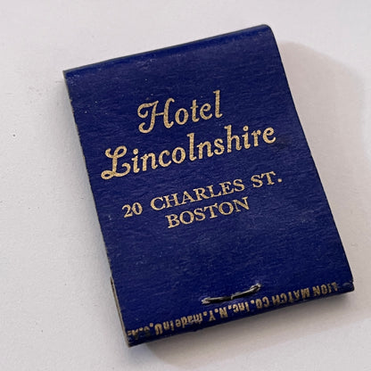Hotel Lincolnshire 20 Charles St Boston Vintage Matchbook Cover TB6-MB1-6