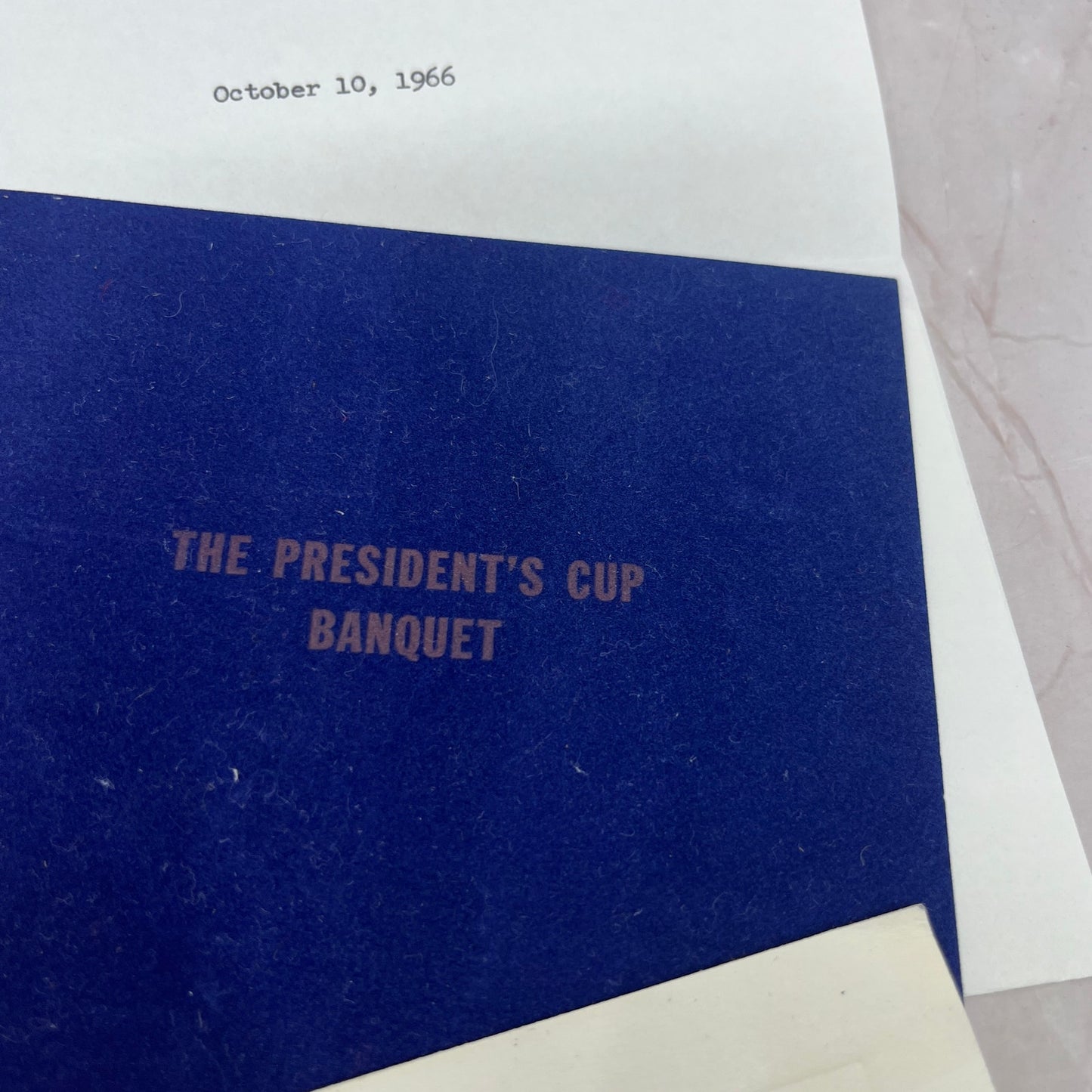 1967 President's Cup Ephemera Lot Menus Leaflets Invitation TA9-E1