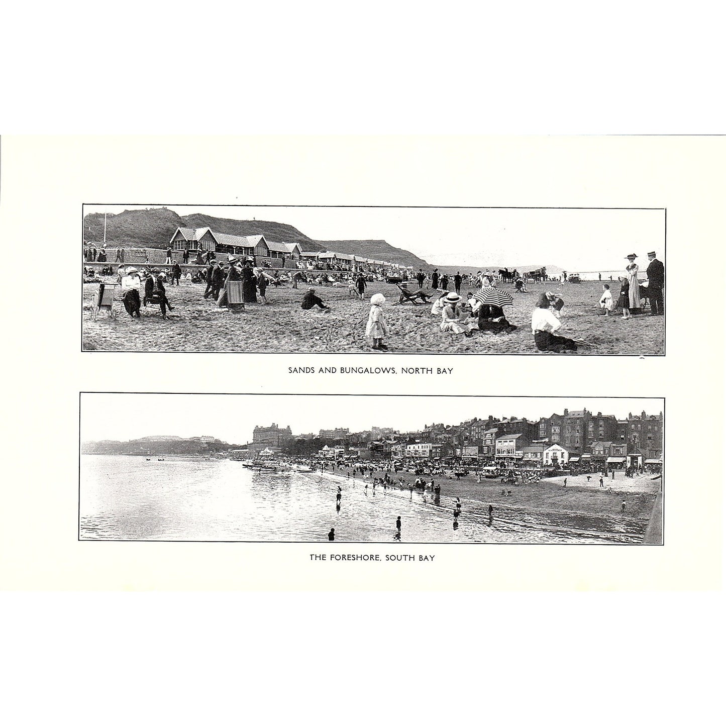 Sands, Bungalows North Bay, Foreshore South Bay Scarborough c1910 Photo AF3-8