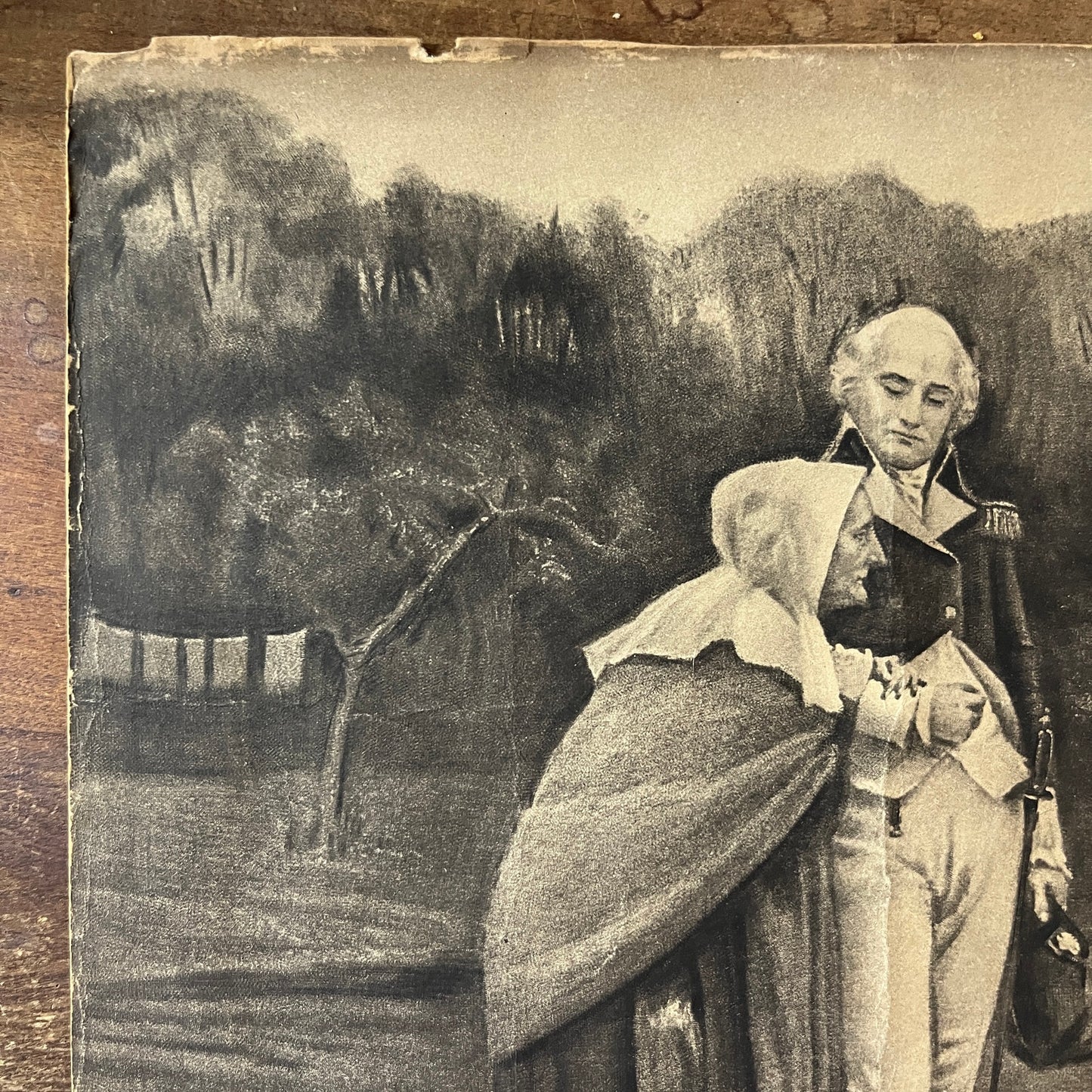 George Washington & Mary Ball Washington by L. E. Fournier 1800s Engraving V14-1