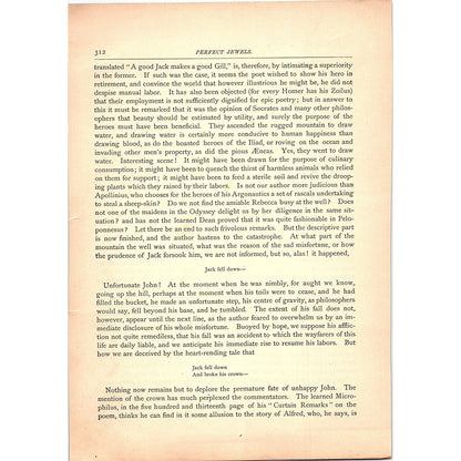 Jack and Gill - A Mock Criticism Joseph Dennie 3 Pages 1884 Poem TA5-CJ-6