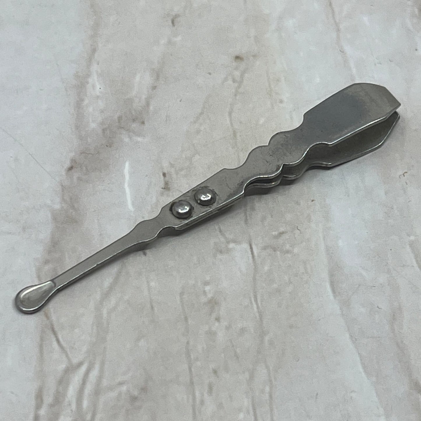 Vintage Combination Tweezer Cuticle Pusher Small Spoon Scoop SB8
