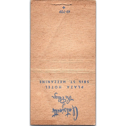 Antoinette of the Plaza Hair Dressing Plaza Hotel Vintage Matchbook Cover SC7-Y3