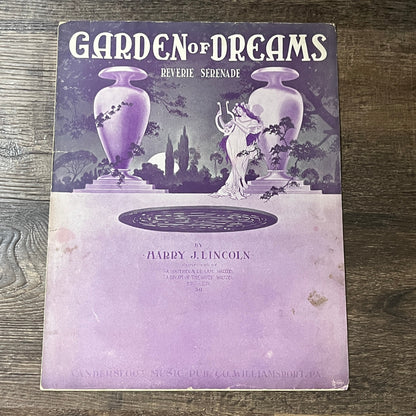Garden of Dreams Reverie Serenade Harry J Lincoln 1909 Sheet Music V13