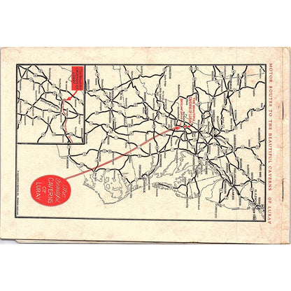 The Beautiful Caverns of Luray Virginia 1935 Travel Booklet Illustrated TH2-TB2