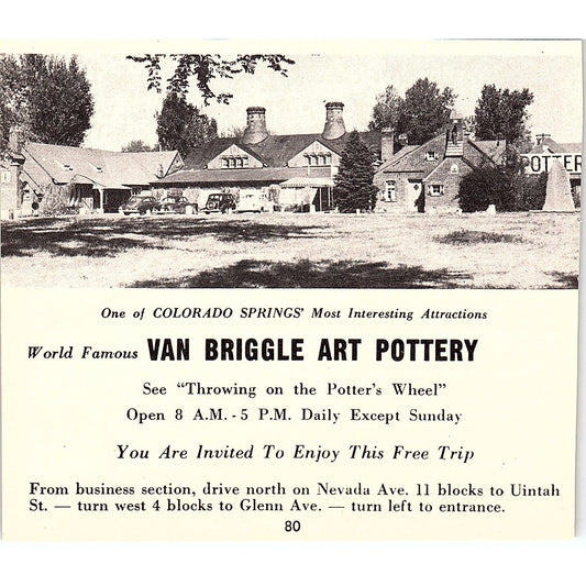 Van Briggle Art Pottery Colorado Springs CO 1958 Ad AG1-H4