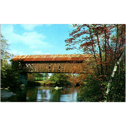 Covered Bridge Near Westport New Hampshire Covered Bridge Postcard PB13
