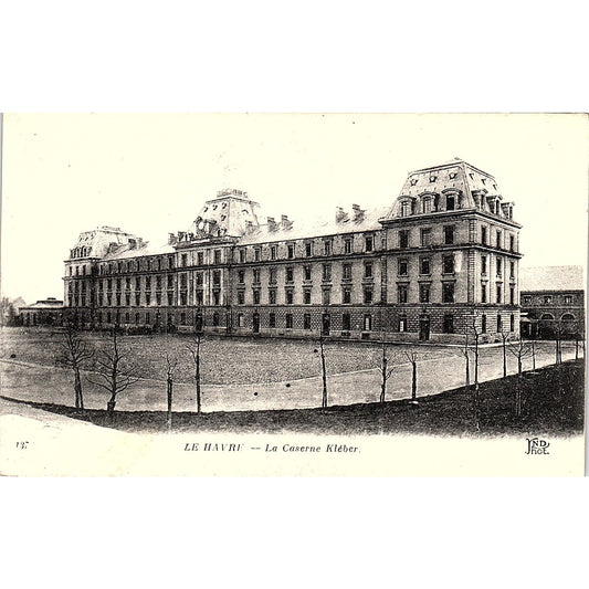 Le Havre La Caserne Kléber French Antique Postcard PE11