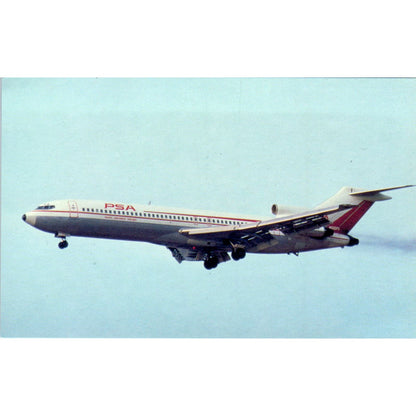 Pacific Southwest Airlines Boeing 727 Vintage Postcard PC2