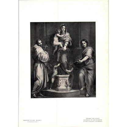 Madonna of the Harpies - Andrea Del Sarto c1905 Art Print D15