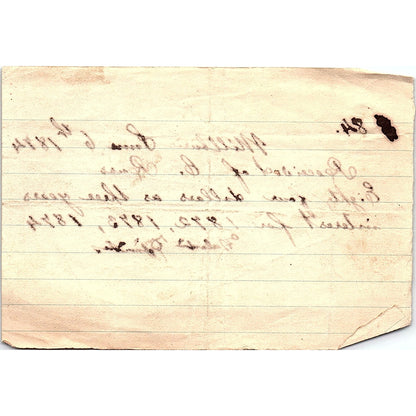 1874 Handwritten Receipt C. Russ Millburn NJ AF4-1