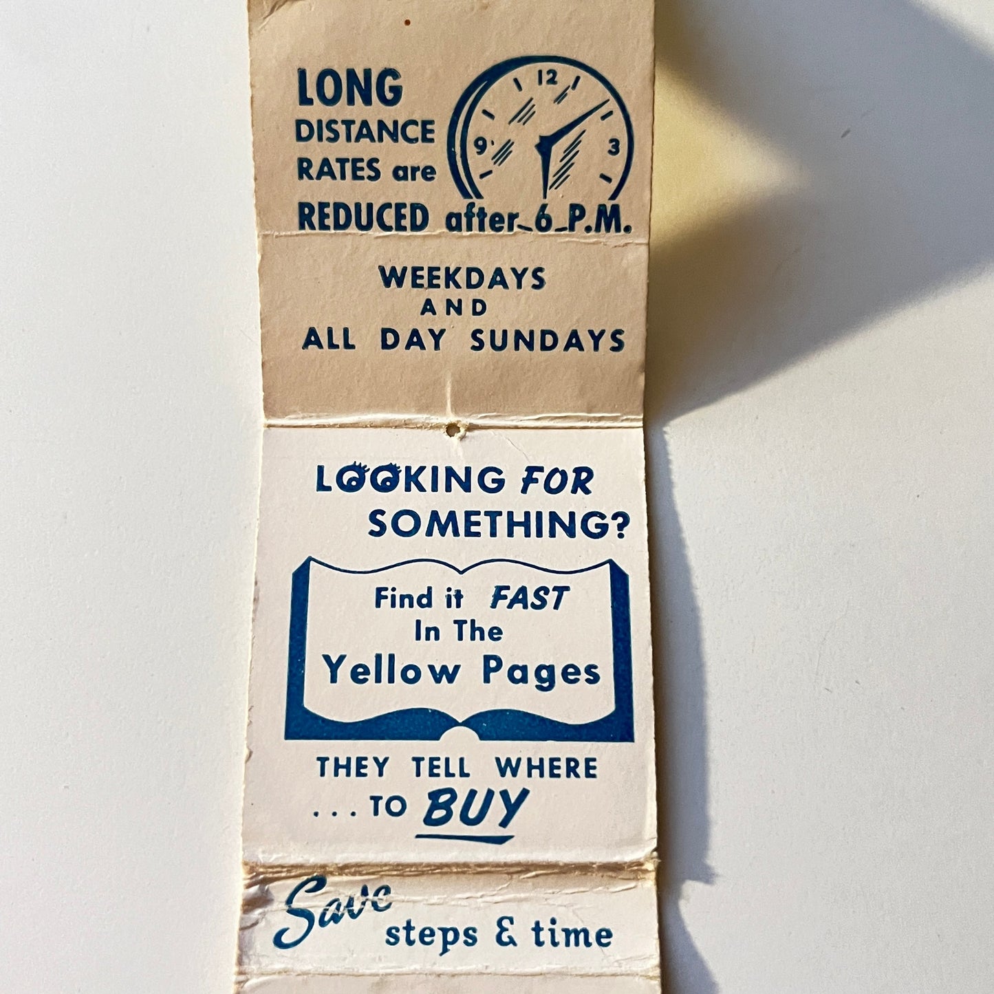 Teddy Telephone Citizens Telephone Mankato MN Fold Out Matchbook Cover MB111-6
