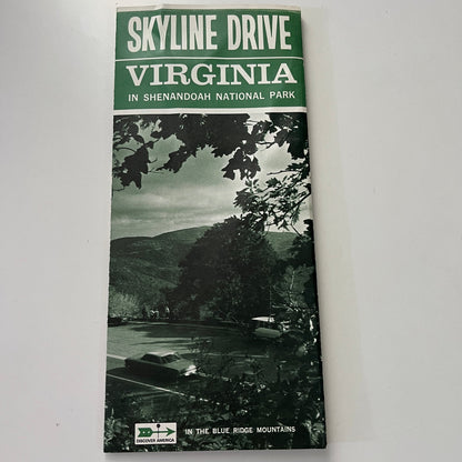 Skyline Drive Shenandoah National Park Virginia 1960s Travel Brochure SAI1-2