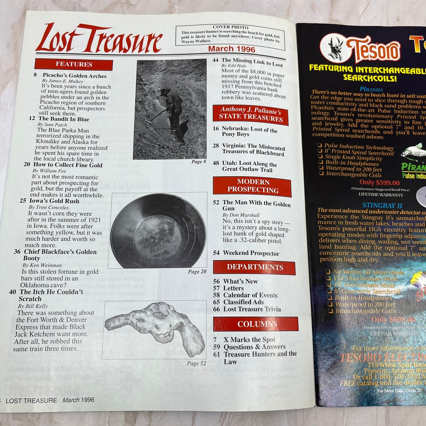 1996 March - Lost Treasure Magazine - Treasure Hunting Gold Prospecting M14