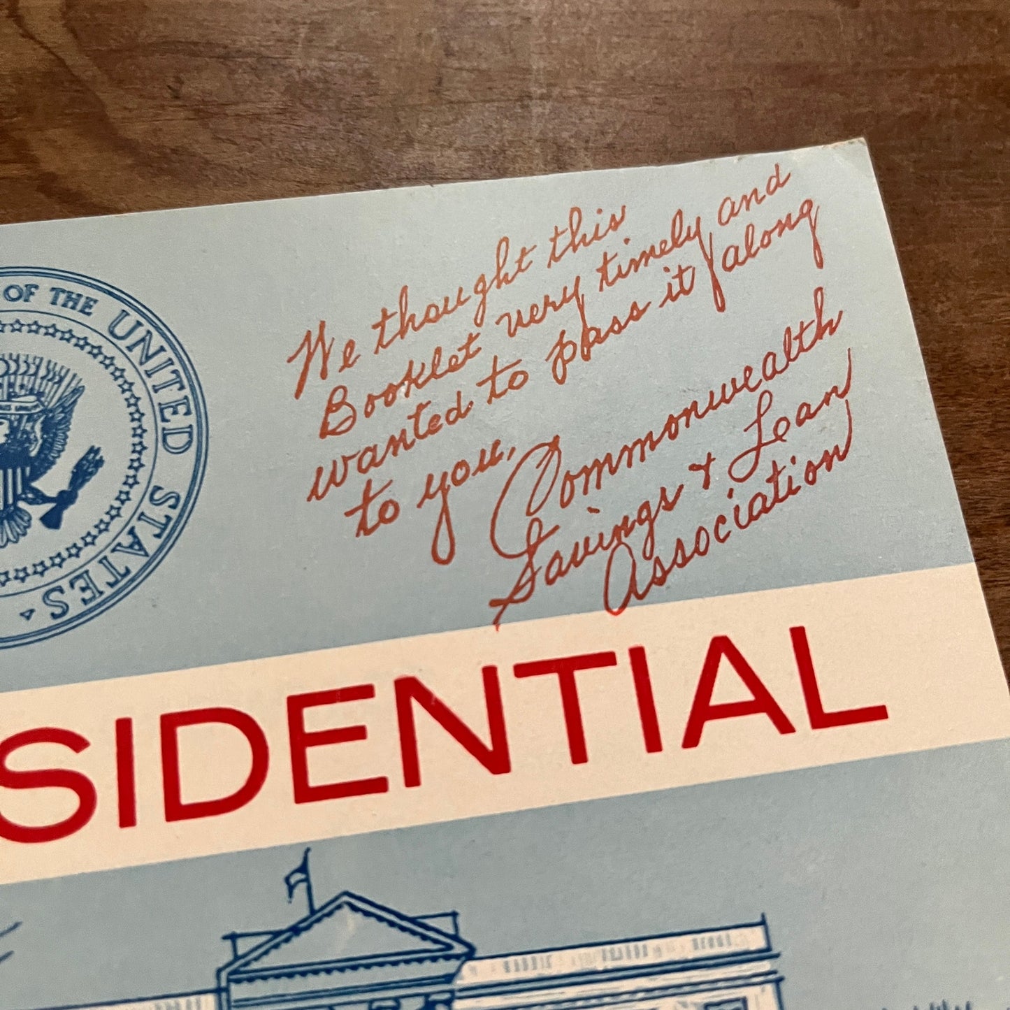 1960 Presidential Handbook Commonwealth Savings North Hollywood CA TH2-TB6