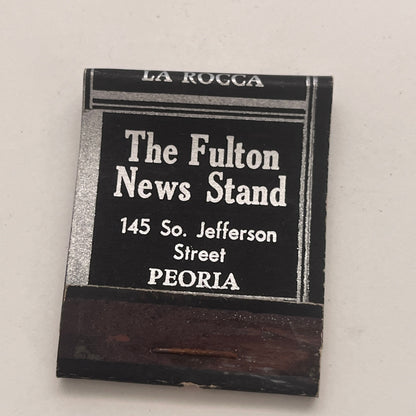 The Fulton News Stand 145 So Jefferson St Peoria IL Matchbook Cover TB8-MB2-7