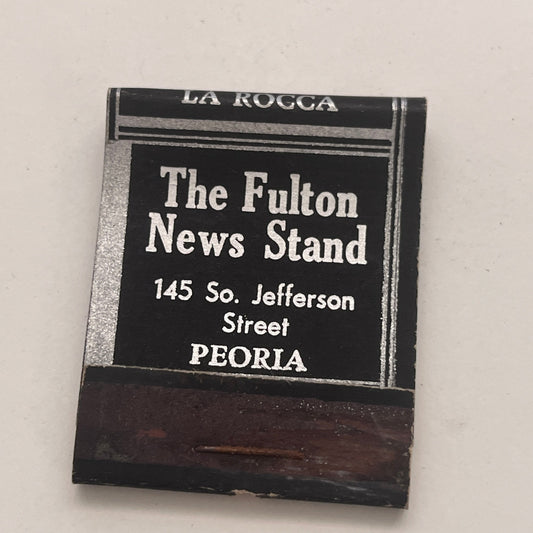 The Fulton News Stand 145 So Jefferson St Peoria IL Matchbook Cover TB8-MB2-7
