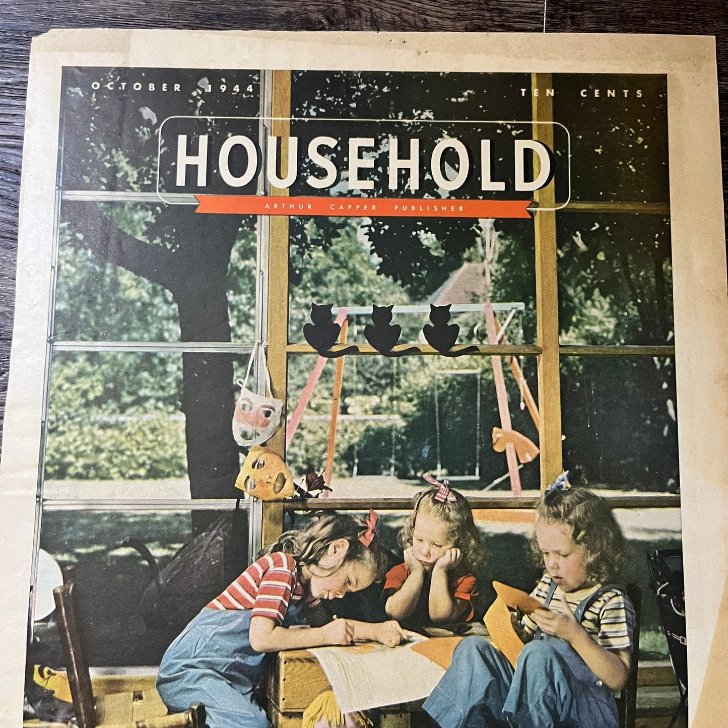 1944 October Household Magazine Cover Only 10x13 V7