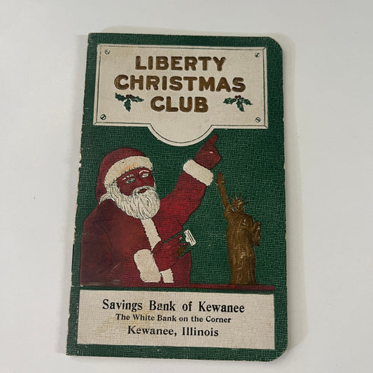 1920 Liberty Christmas Club Booklet Savings Bank of Kewanee IL TE2-BB