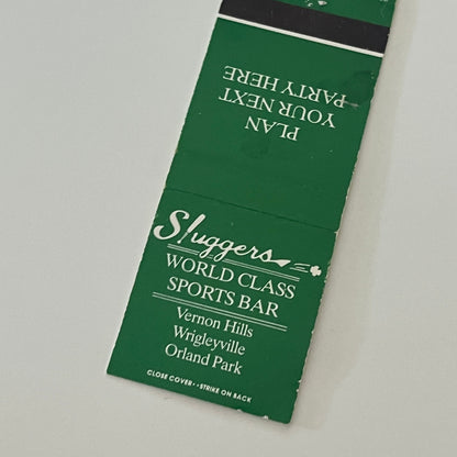 Sluggers World Class Sports Bar Vernon Hills Vintage Matchbook Cover TB6-MB2-4
