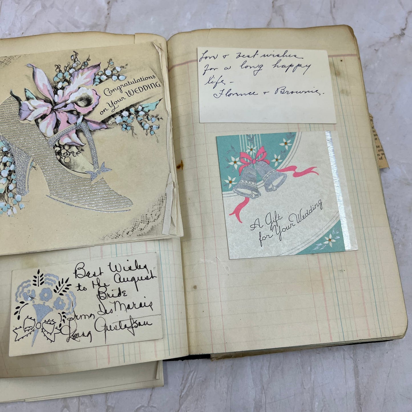 1937 Wedding Scrapbook Diary of Gertrude Barnum Harold Dahl Mankato MN TI9