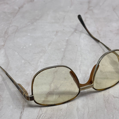 Vintage Safilo Elasta Gold Tone Thick Bridge Glasses Eyeglasses Frames TH9-G2-3