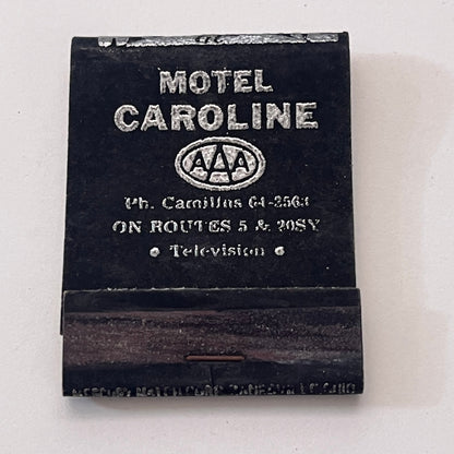Motel Caroline On Routes 5 & 20SY Vintage Matchbook Cover TB8-MB-10